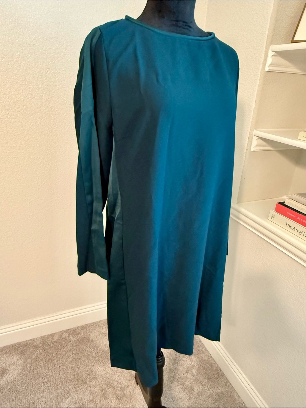 Zara Dark Teal Long Sleeve Dress